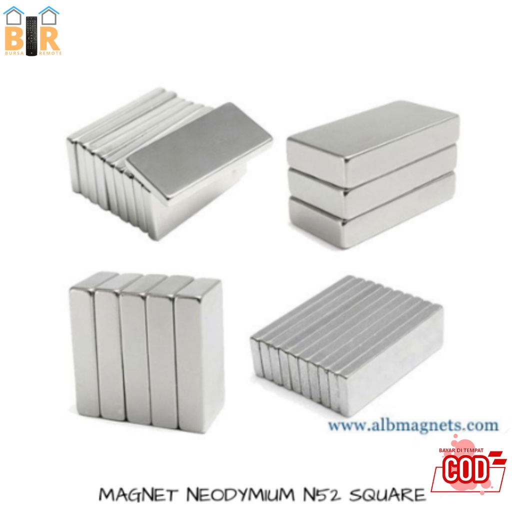 STRONG MAGNET NEODYMIUM KOTAK N52 NdFeB SQUARE 10X10X10 MM - MAGNET