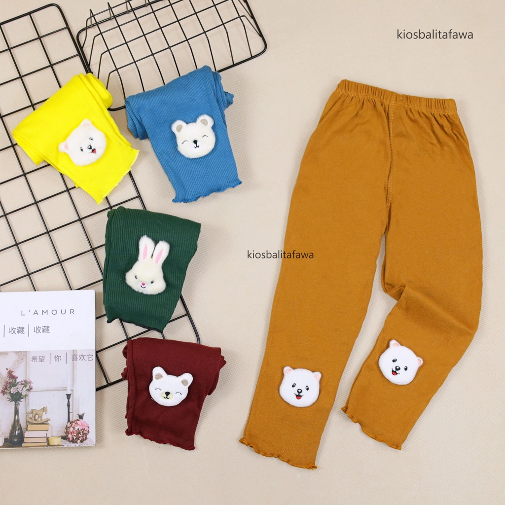 [IMPORT] Legging Dahyun uk 1-7 Tahun / Celana Panjang Premium Cotton Rib Anak Perempuan Bayi Balita Leging Polos Lejing Laging Knit Import baby cinnamon