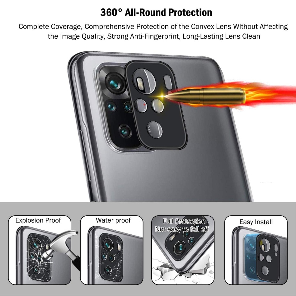 Tempered Glass Camera Full Cover Realme Narzo 50A Anti Gores Lensa Pelindung Kamera Full Cover
