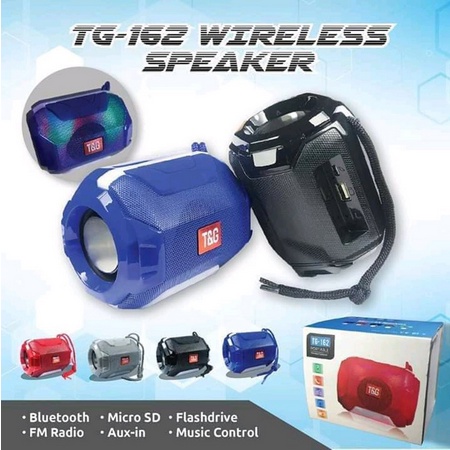 Speaker TG-162 LED Bluetooth Box Music S-162 Wireless