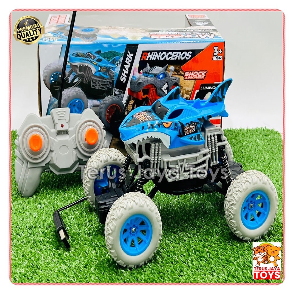 Mainan mobil truk monster remote kontrol mobil off road remot charger