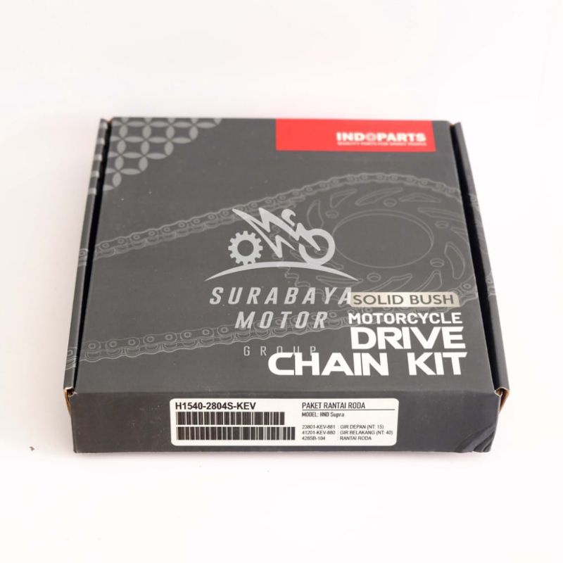 Gearset Supra X 110 Lama INDOPARTS KEV Komplit SB Solid Bush Kemasan Baru Hitam