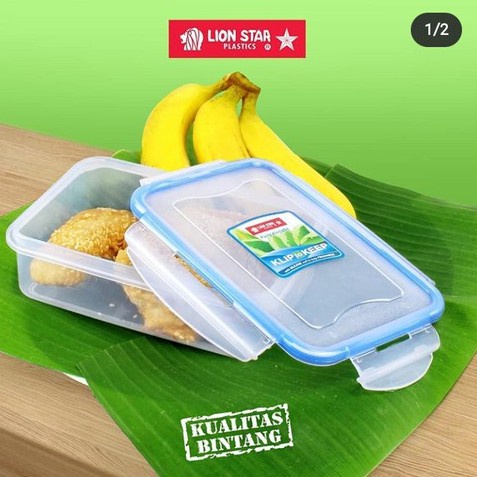 LION STAR Klip To Keep 150ml, 300ml, 465ml, 500ml, 700ml, 950ml/Tempat Makan / Kotak Makan / Kotak Bekal Lion Star