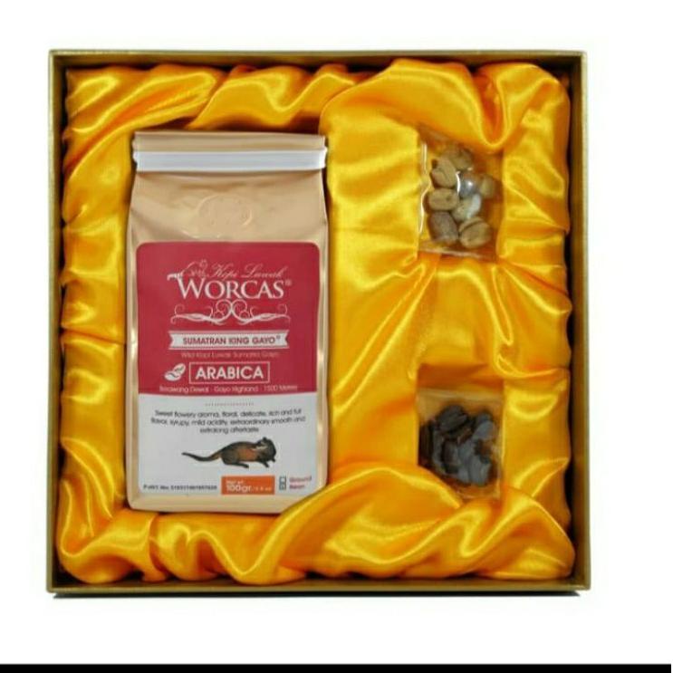 

Produk Terkini.. Worcas Kopi Luwak Liar Arabica Gayo Per 100gram Box Besar DAL