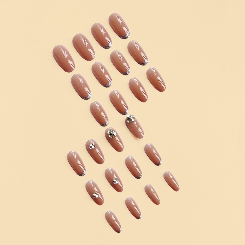 Kuku Palsu 【A46，lem sticker】Nikah kuku Wedding False Nailart Pengantin Tangan