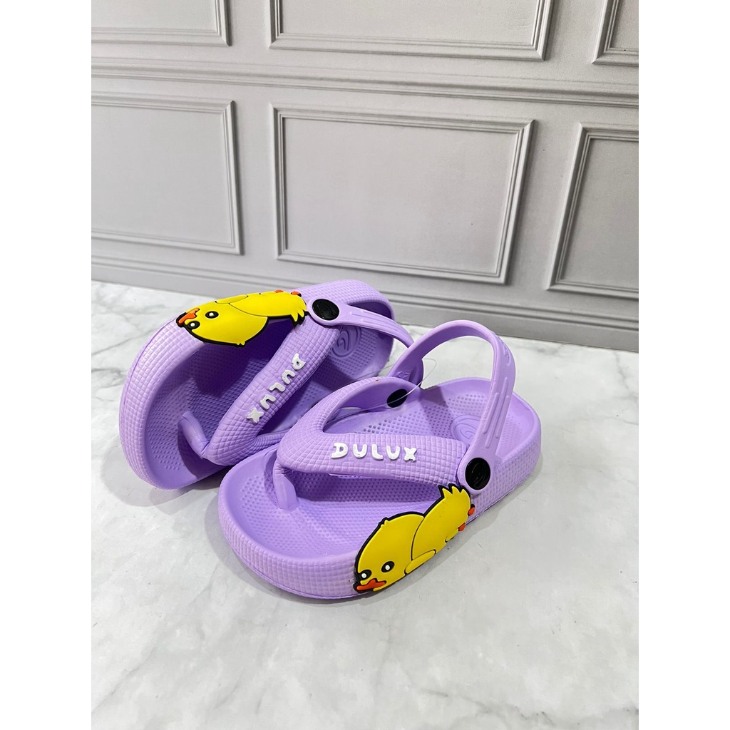 DX-510E Sandal Jepit Anak Perempuan Cewek Karakter Bebek Beruang / Sandal Jepit Bayi &amp; Balita Merek Dulux Size 20-25