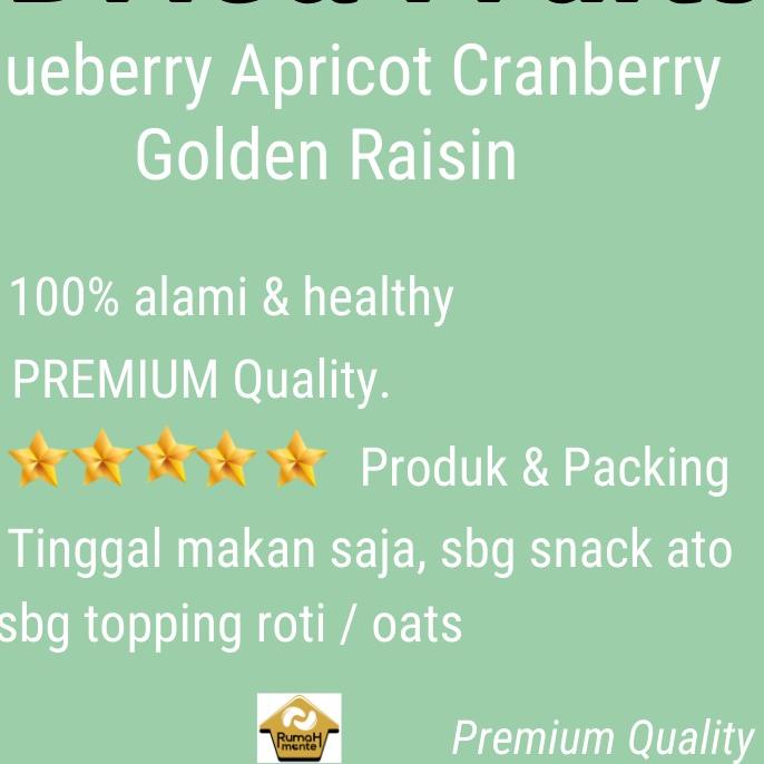 

GRATIS ONGKIR✅TRAIL MIX 4 BUAH KERING 200GR BLUEBERRY APRICOT CRANBERRY GOLDEN RAISIN (CEMILAN DIET PREMIUM QUALITY)|SQ2