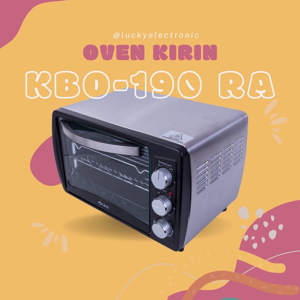 Oven Listrik Kirin - KBO-190RA - KBO190RA Kapasitas 19L - Hitam/Silver - BISA COD