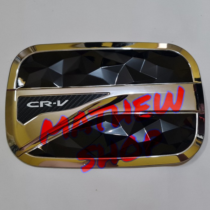 [BISA COD] Tank Cover Crv Turbo 2017Up Chrome / Tutup Tangki Bensin All New C-Rv - Putih / Perlengka