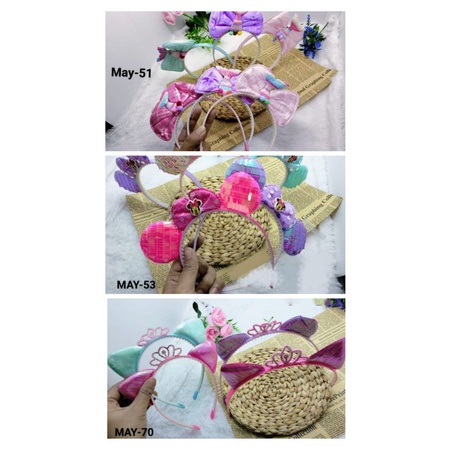 Bando anak/Bando Kuping &amp; Pita motif lucu harga/pcs