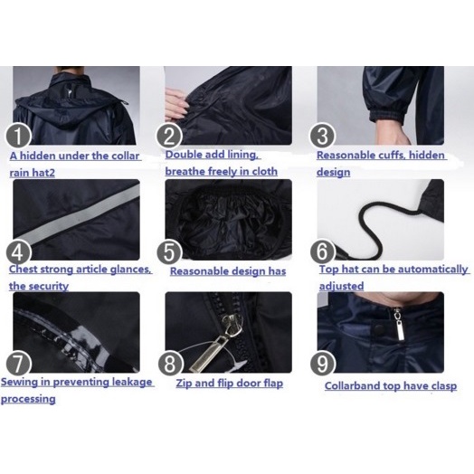 Mantol Mantel Jas jaz jass Hujan Jashujan Raincoat Motor Pria Laki Laki Wanita Perempuan Setelan Dewasa Tebal Ukuran S-L