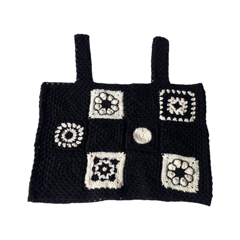 CROP TANK TOP GRANNY SQUARE CROCHET