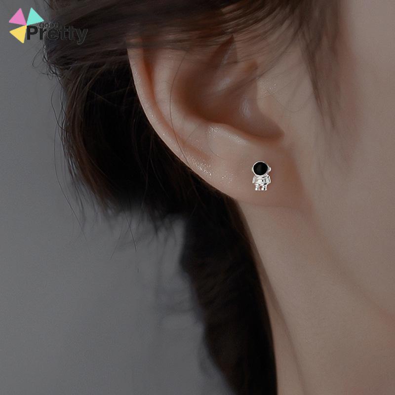 Anting Astronot anting Cahaya Desain Ceruk Wanita Anting Opal Asimetris Mewah - PD