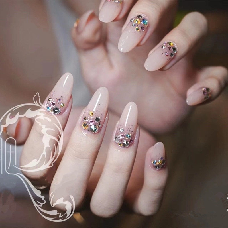 Kuku Palsu 【B48，lem cair】Nikah kuku Wedding False Nailart Pengantin Tangan