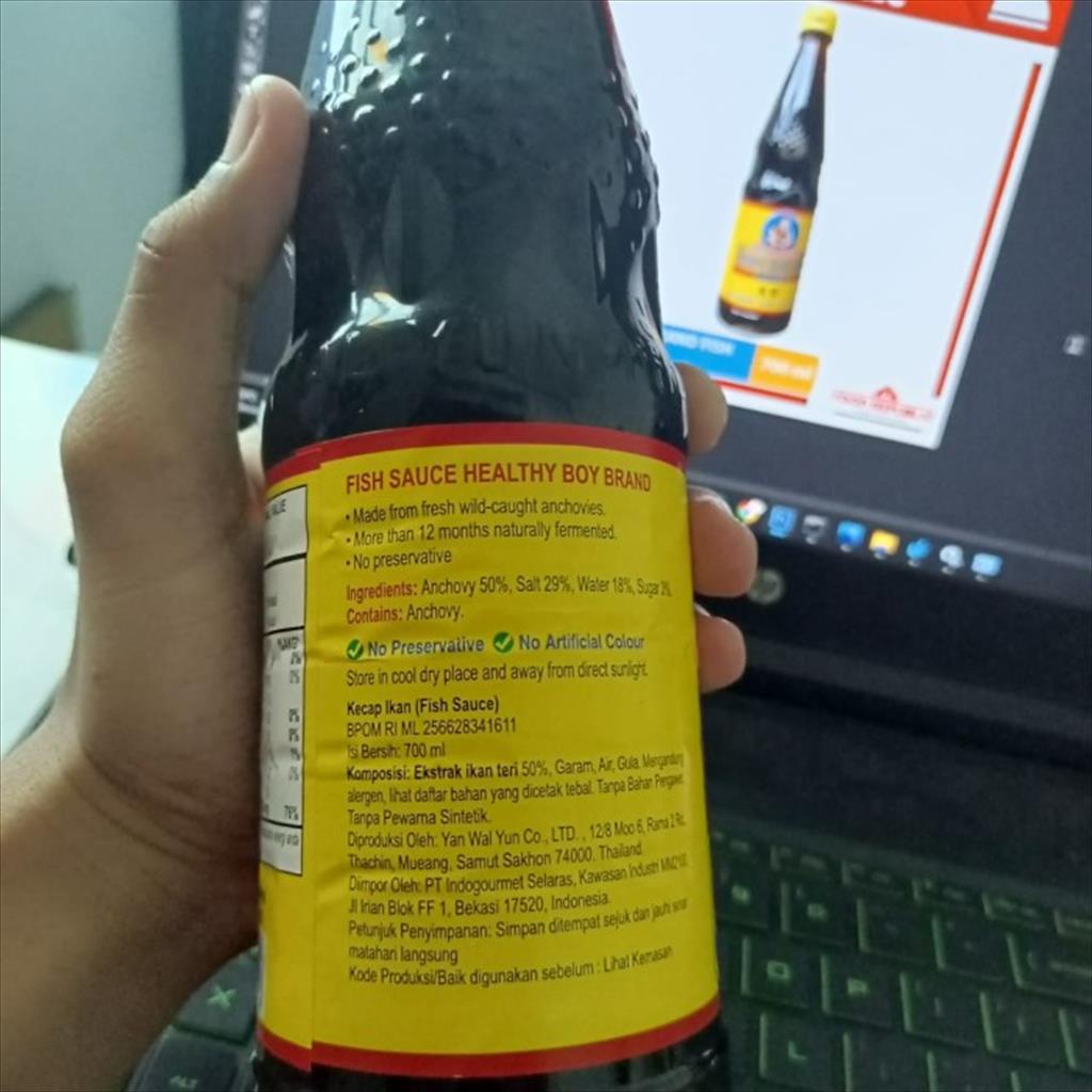 Healthy Boy Brand Fish Sauce Nuoc Mam 700 ml Kecap Ikan Thailand