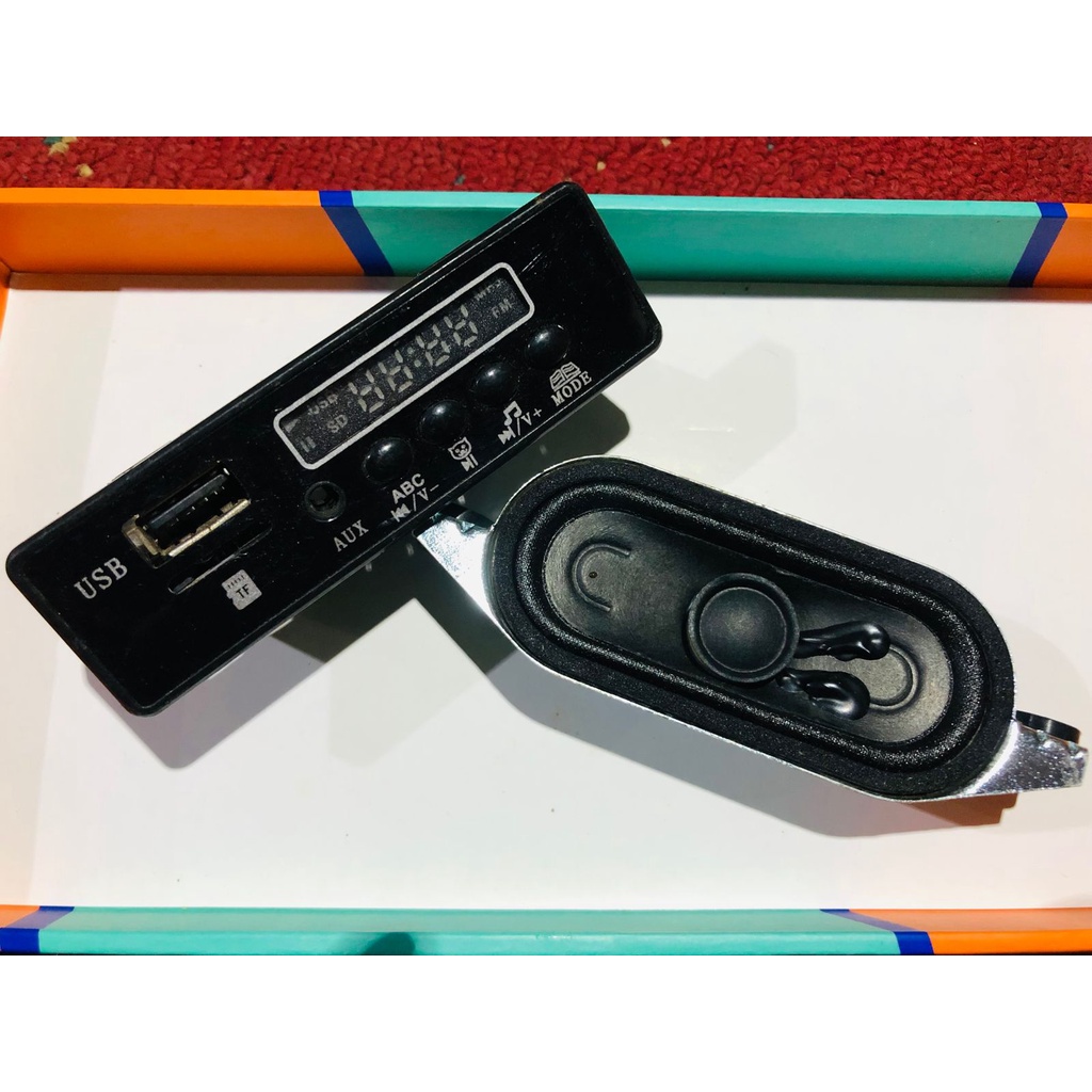 KIT MODUL MP3 DAN RADIO NON BLUETOOTH SET 12V MODUL + SPEAKER CODE 01