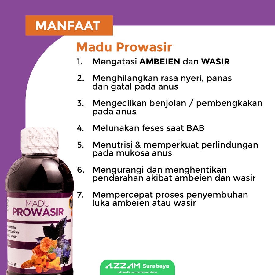 Madu Prowasir Obat Herbal Wasir Ambeien Benjolan Berdarah Paling Ampuh