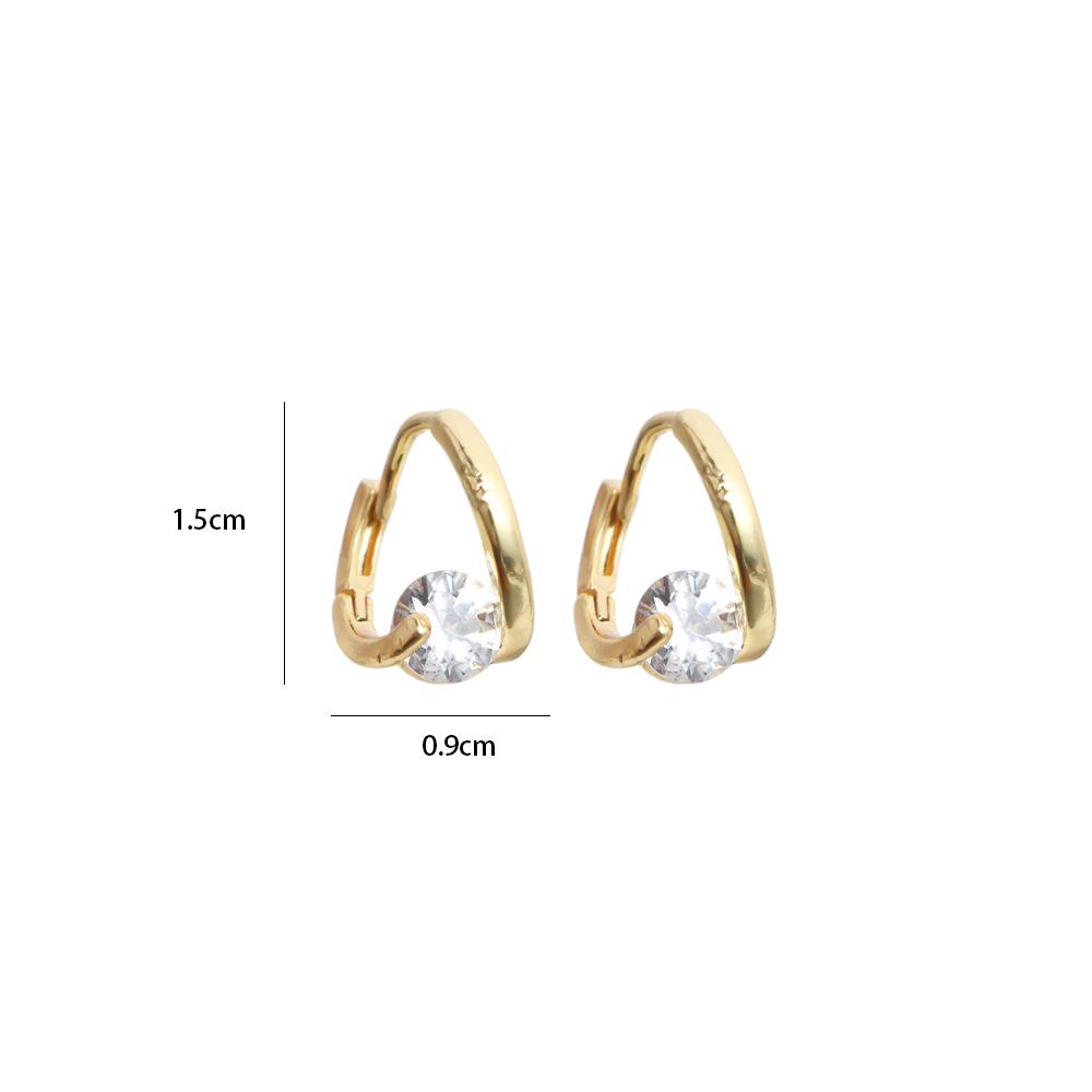 Anting Hoop Agustina Temperamen Elegan Gaya Wangi Kecil Perempuan Geometris Berlian Imitasi Aksesoris Telinga Wanita Anting Pejantan