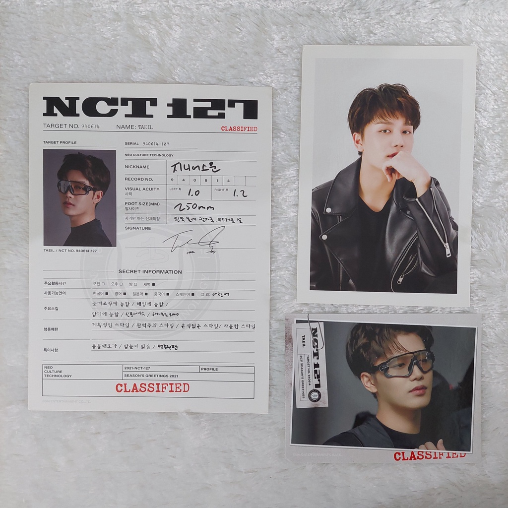 Ready Stock NCT 127 Seasons Greetings 2021 SG21 Taeil Postcard Set