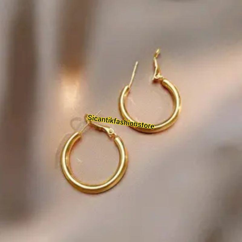 ANTING WANITA TUSUK GOLD TITANIUM TERBARU TERLARIS FASHION WANITA ANTI KARAT SELAMANYA ANTING TITANIUM WANITA POLOS TERBARU 20022 Anting Titanium Wanita Korea Terbaru Terlaris Anti Karat Selamanya Anting Fashion Wanita Perhiasan Wanita Anting Wanita Tusuk