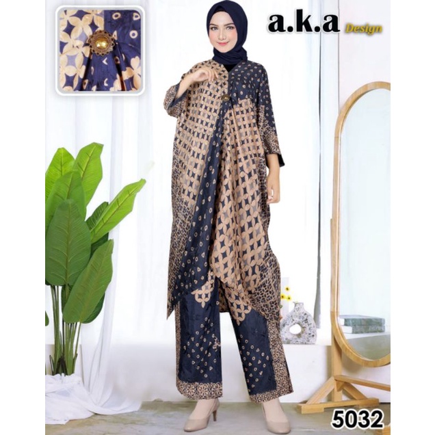 [5032]Stelan Celana Batik Kaftan Semi Sutra // Kode AKA