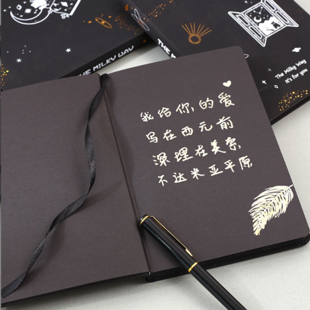 

Notebook Black Paper / Buku Catatan Warna Hitam