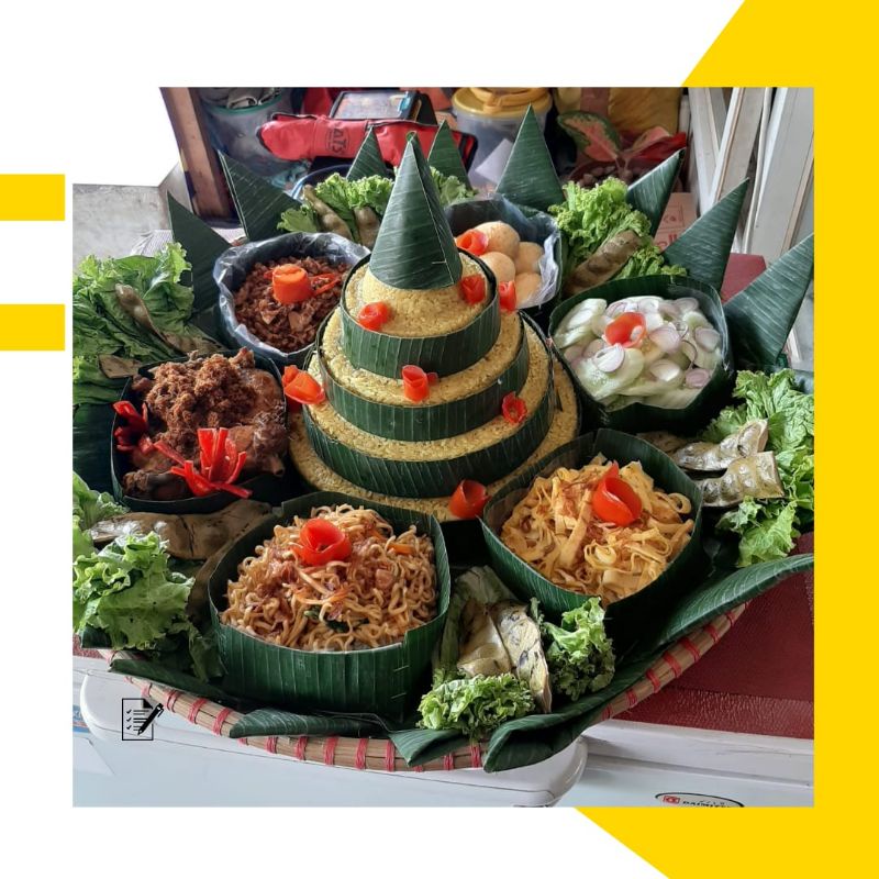 Jual Nasi Tumpeng Kuning Ukuran 8 Porsi Besar Bervariasi Macam Menu