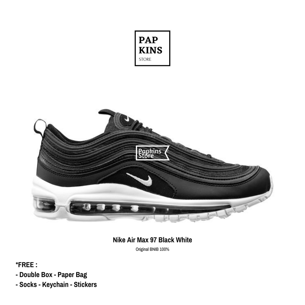 Sepatu Nike Air Max 97 Black White Original BNIB