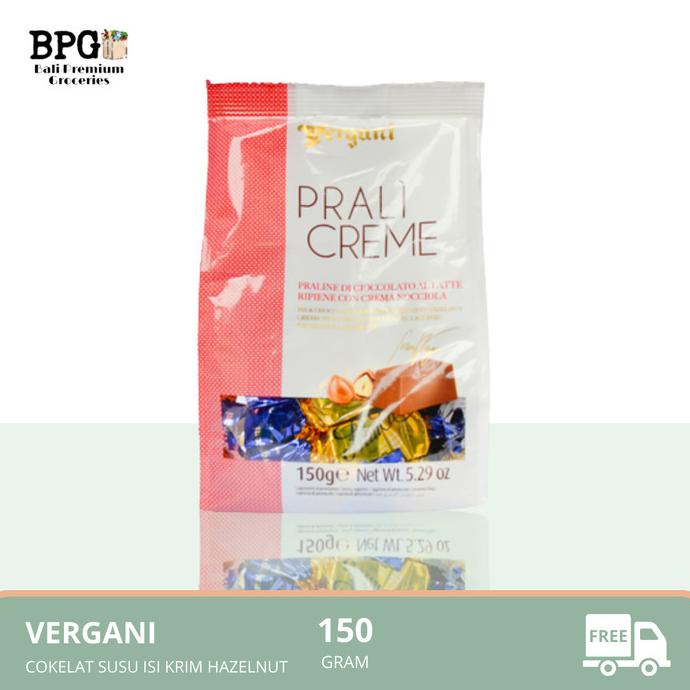 

Termantab] VERGANI Prali Creme Nocciola 150 Gr (Cokelat Susu Isi Krim Hazelnut)