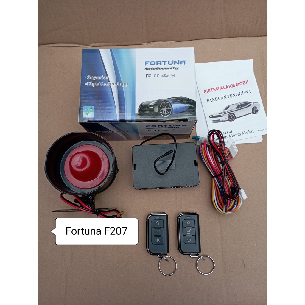 Alarm Mobil merk FORTUNA PREMIUM Remote Remot /Car Alarm FORTUNA System Kunci FORTUNA Model Tombol Universal Remot Alarm Mobil Berkualitas 1 Set ORI BAGUS