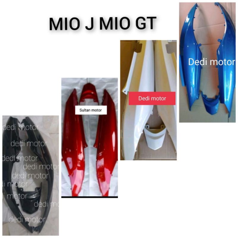 bodi samping mio J mio Gt + pet stop tutup bodi  merah hitam putih biru/ cover depan bodi samping mio J mio GT HITAM putih merah biru merah