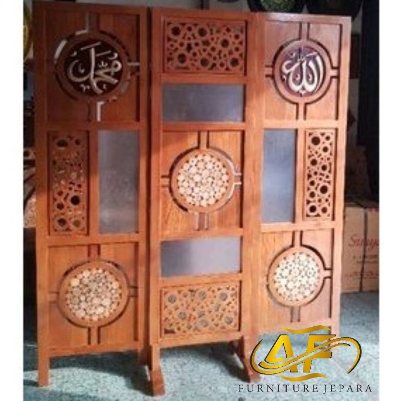 sketsel pembatas ruangan kayu jati/sketsel penyekat ruangan minimalis