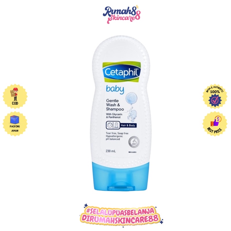 CETAPHIL Baby Gentle Wash &amp; Shampoo 230ml | Sabun Mandi dan Shampo Bayi