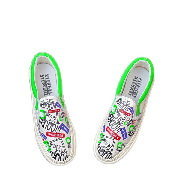 Sepatu XternalStepSure - Slip On OpBO Mich*at Green White