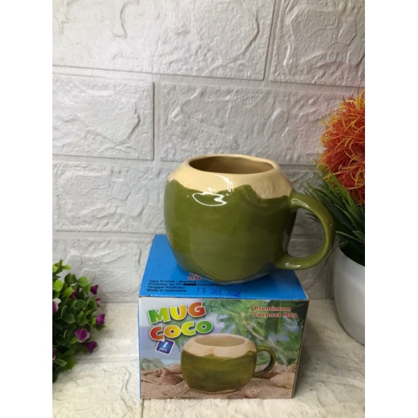 premium coconut mug