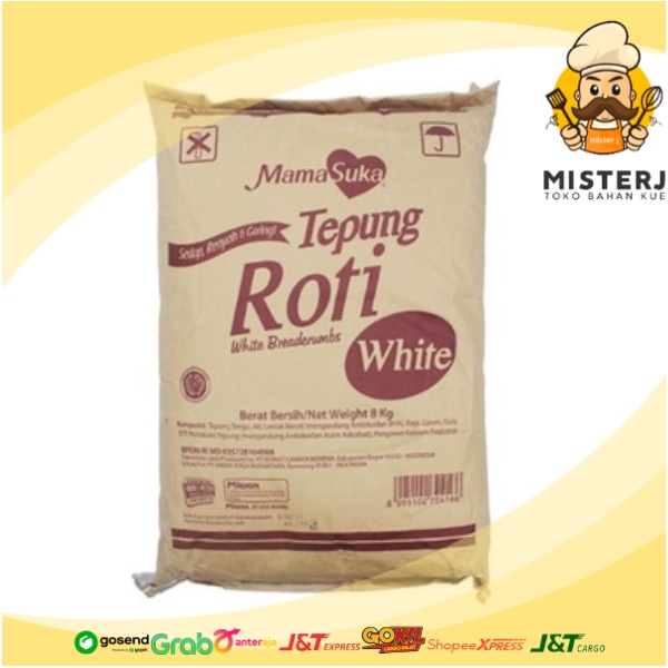 

Mamasuka Tepung Roti White 8kg EXP 09-2025 | Breadcrumb | Tepung roti | Panir 1kg Termurah warna Putih MAMA SUKA 8KG