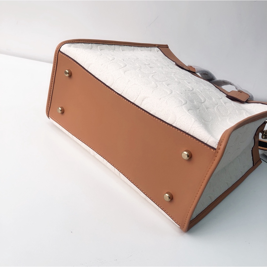 [Instant/Same Day]Coach new 89165 canvas women's embossed Iogo shoulder bag messenger bag handbag   ttb