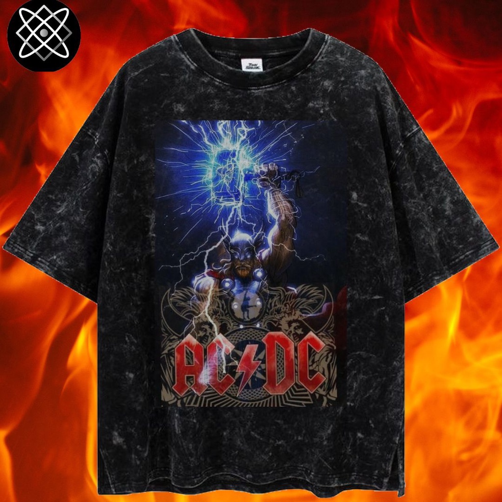 LASTHOPE 'ACDC' OVERSIZE WASHING TSHIRT / KAOS ATASAN TSHIRT TEE WASHING ACID WASHED STONEWASH OVERS