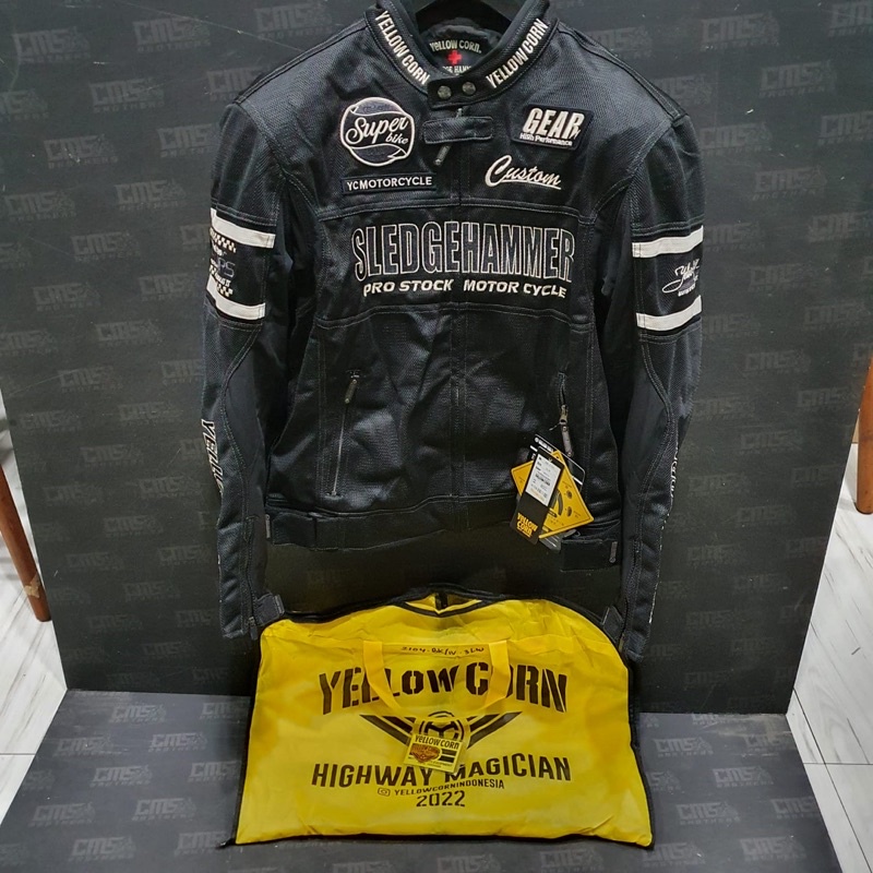 Jacket Jaket Touring Yellow Corn BB 2104 Black Ivory Original