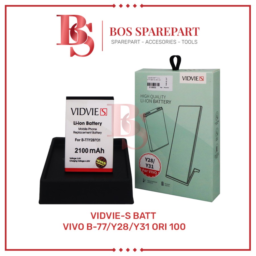 VIDVIE-S BATERAI VIVO B-77 / Y28 / Y31 ORI 100 / BATTERY / BATRE