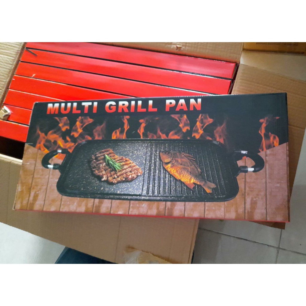 Multi Grill Pan Anti Lengket / Panggangan Grill Barbeque