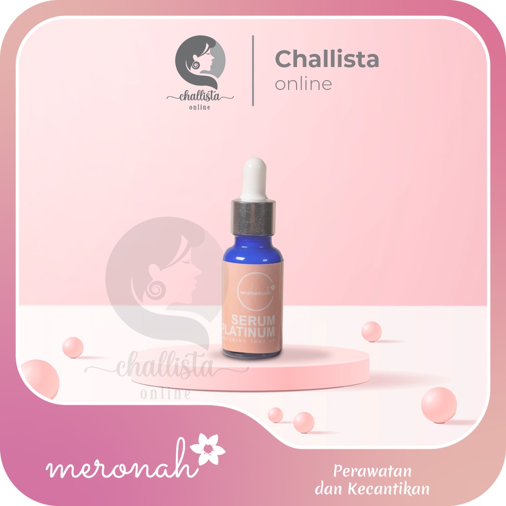 Serum Platinum Meronah whitening tone up mencerahkan wajah kusam