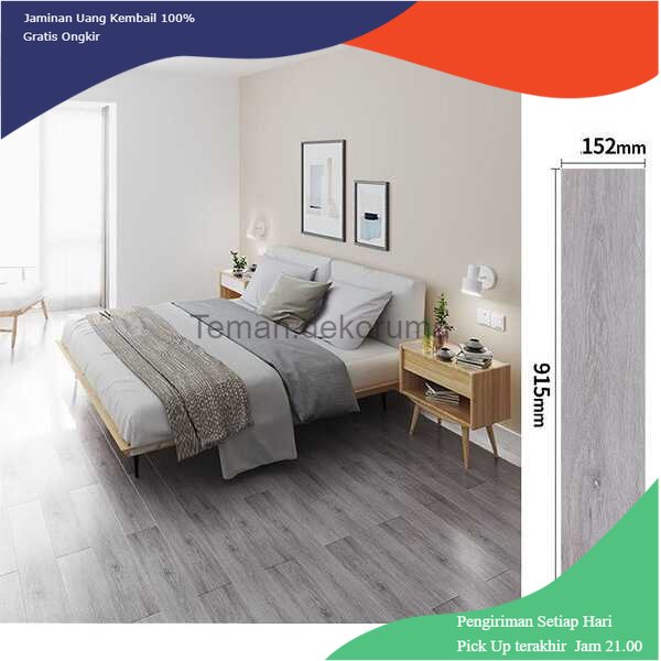 TD - DAP Stiker Lantai Motif Kayu Wood Floor Self Adhesive 152x915mm - MW-010