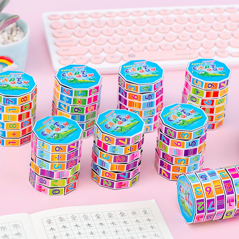 1234OS - Mainan Edukasi Anak Mainan Rubik Kubus Digital Magic Cube Silinder. Alat Belajar Menghitung Anak