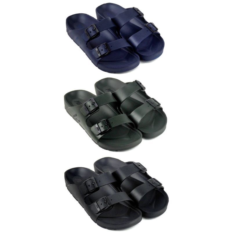 SANDAL SELOP PIERO AYO SLIDE SANDAL-BLACK NAVY OLIVE ORIGINAL 100%