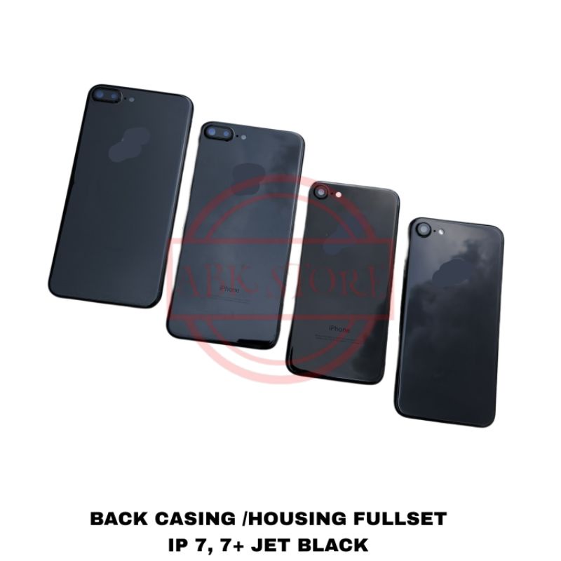 HOUSING IP 7 - KESING - BACK CASING IP 7 PLUS JET BLACK