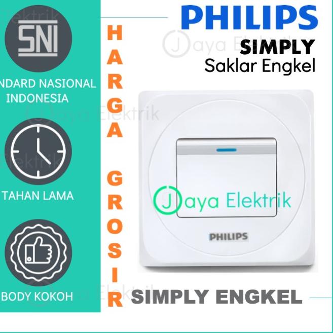 Saklar Engkel PHILIPS Simply 1 Gang Switch Inbow - Philips Sakelar Tunggal Tanam IB SNI ‣ KAS.18Oc22