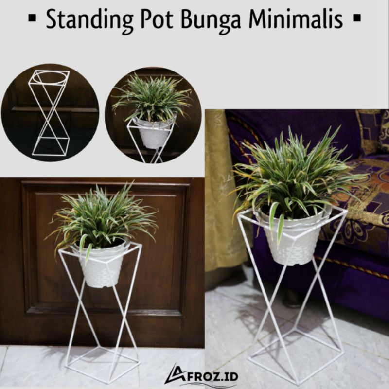 Standing Pot Bunga | Rak Bunga Besi | Stand Pot Besi Minimalis