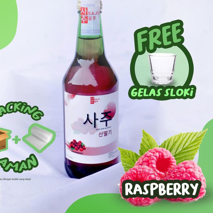 

GRATIS ONGKIR✅SAJU RASPBERRY - SOJU NON ALKOHOL | SOJU VARIAN RASA HALAL 100% | FREE GELAS SLOKI|RA5