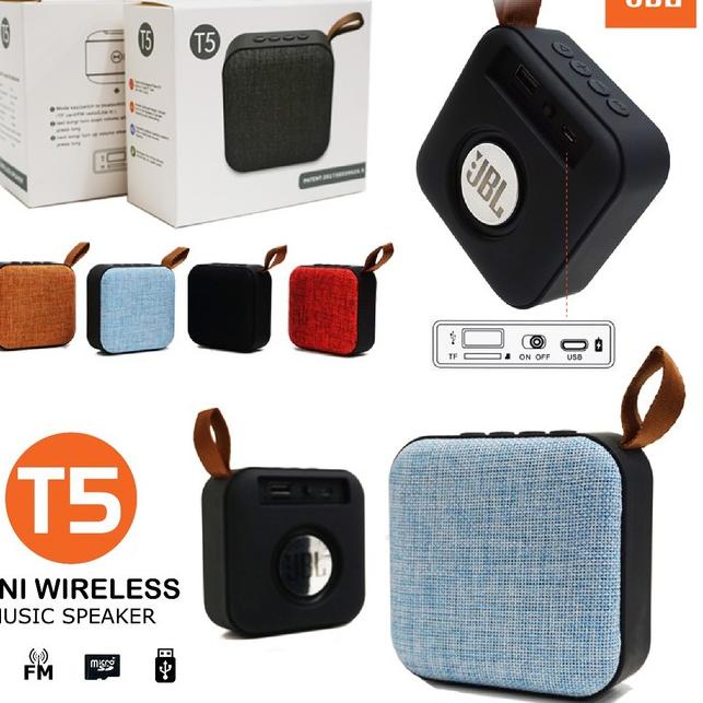 "STP.18Oc22ᴺ" Speaker Musik Box Bluetooth JBL T5 Kotak Full Bass Full Audio